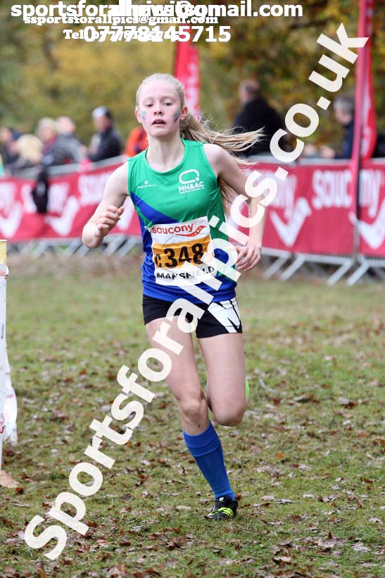 Womens under-17s National Cross Country Relay, Berry Hill Park, Mansfield. Photo:  David T. Hewitson/Sports for All Pics